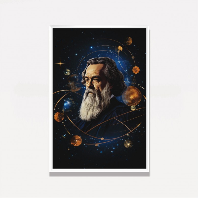 Quadro Representação Galileu Galilei Astrônomo