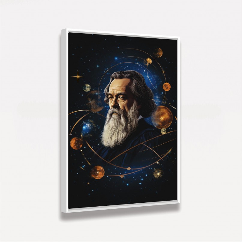 Quadro Representação Galileu Galilei Astrônomo