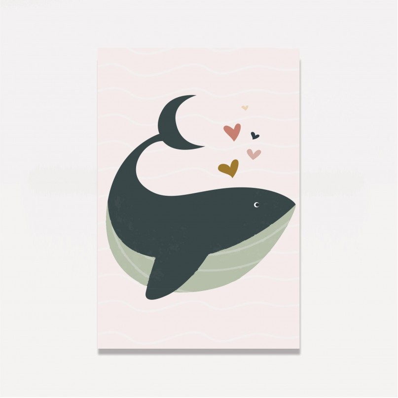 Quadro Baleia Amorosa