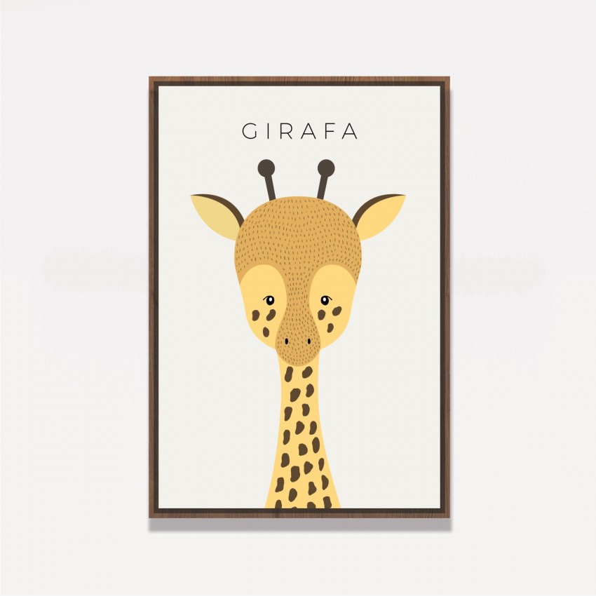 Quadro Infantil Girafa Minimalista