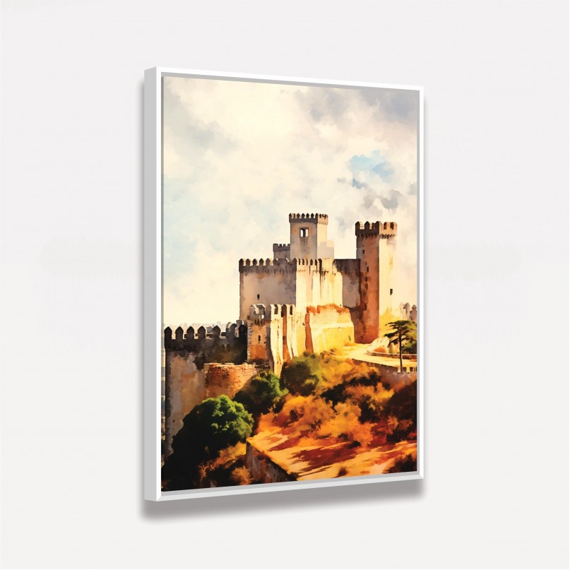 Quadro Castelo de Óbidos - Portugal Impressionismo Cores Vibrantes