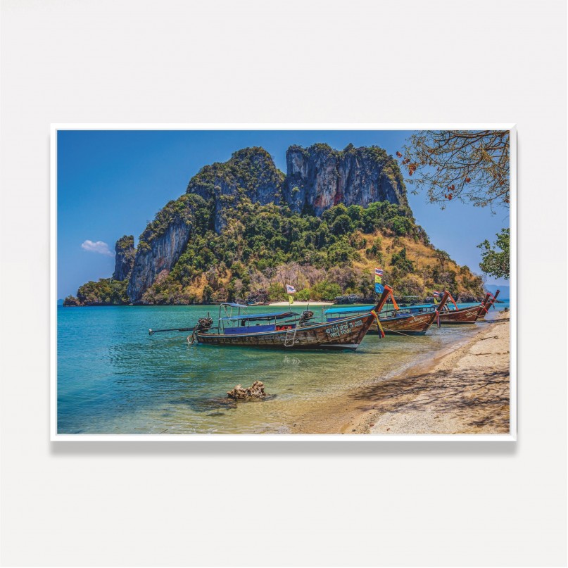 Quadro Barco Railay Beach Tailândia