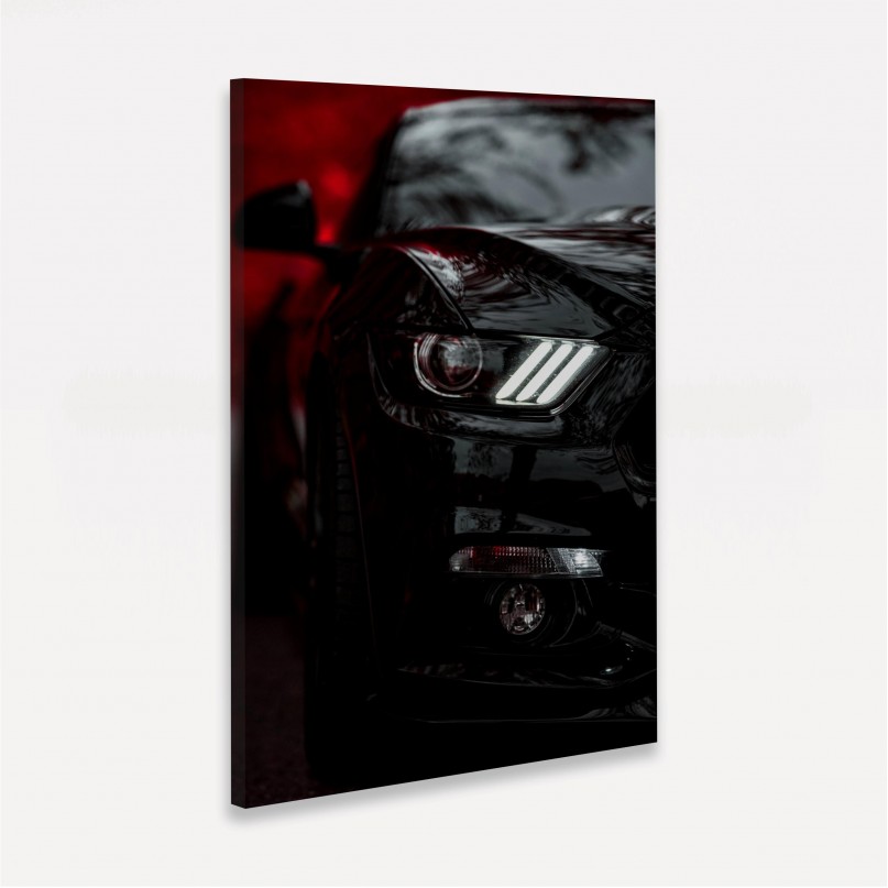 Quadro Decorativo Carro Ford Mustang Black