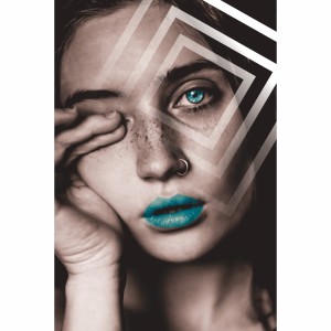 Quadro Mulher The Eye Abstrato Arte Digital decorativo
