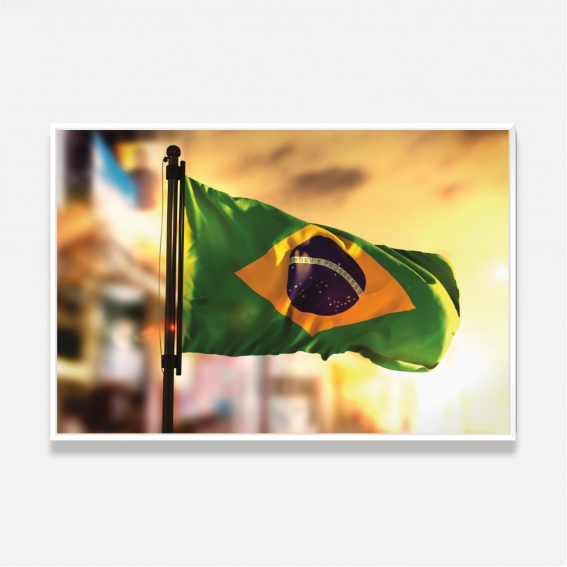 Quadro Patriotismo Bandeira do Brasil