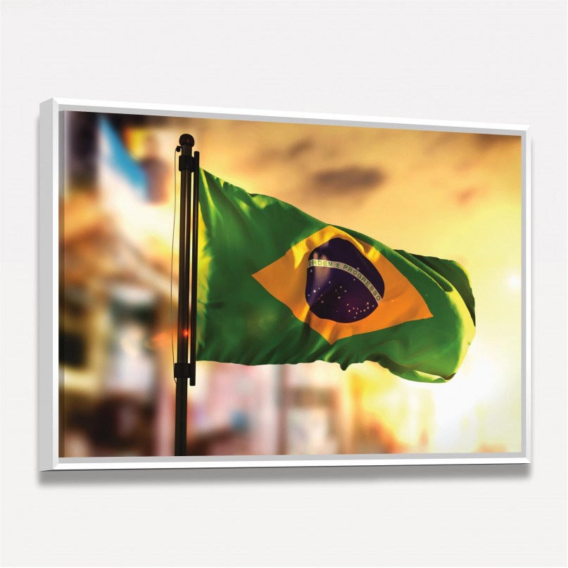 Quadro Patriotismo Bandeira do Brasil
