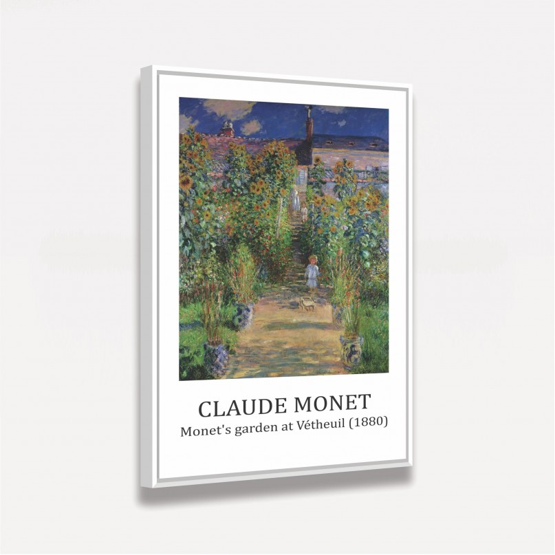 Quadro Claude Monet - Monet's Garden at Vétheuil (1880)