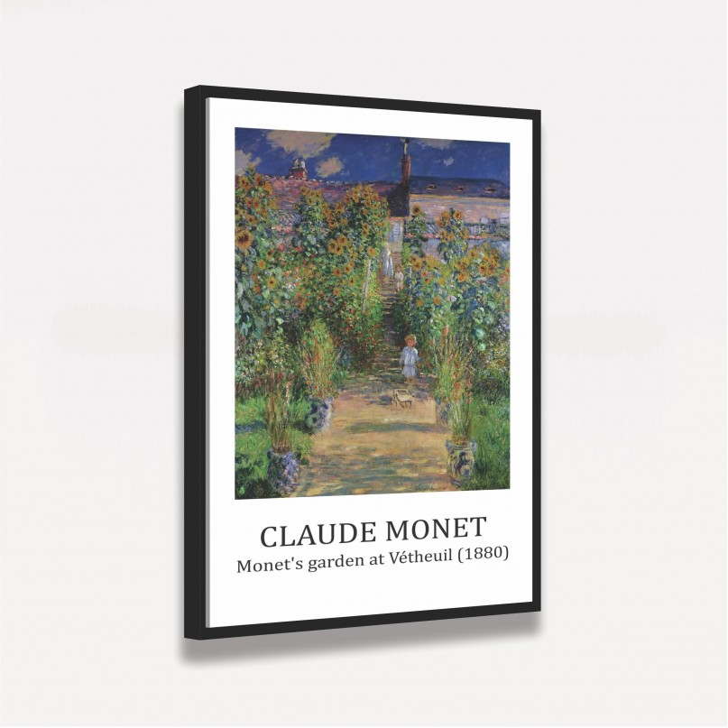 Quadro Claude Monet - Monet's Garden at Vétheuil (1880)
