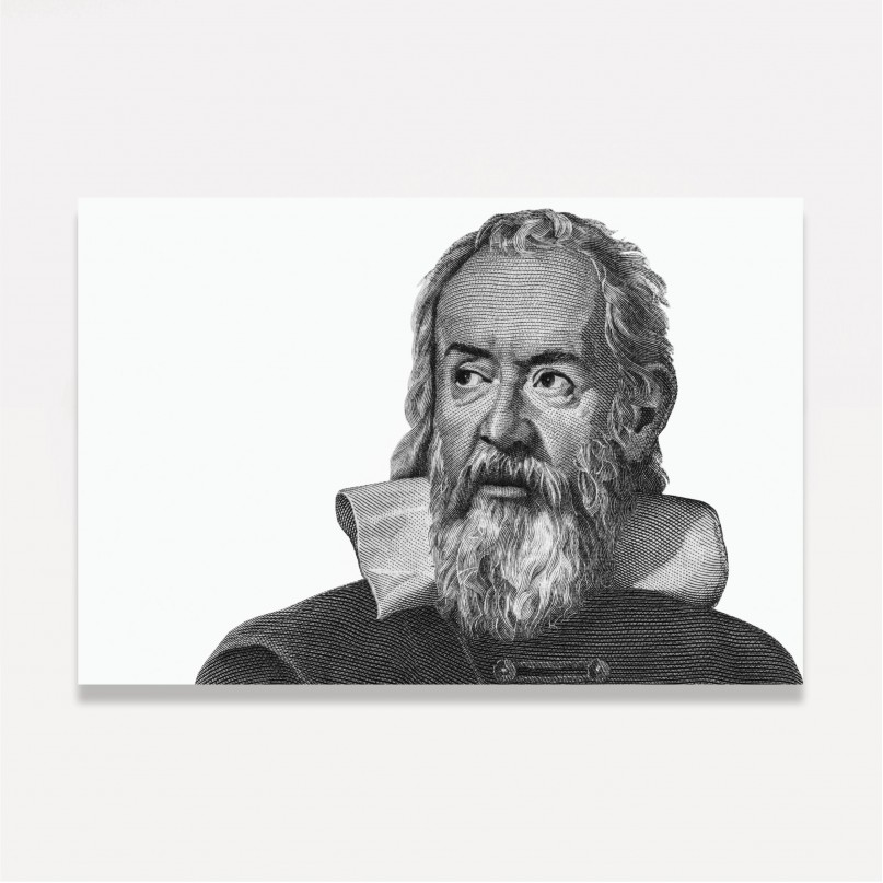Quadro decorativo Galileu Galilei Ilustração