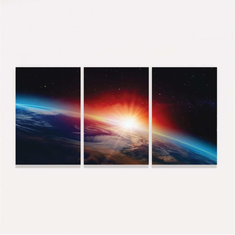 Kit Trio Planeta Terra com um Pôr do Sol Espetacular - NASA