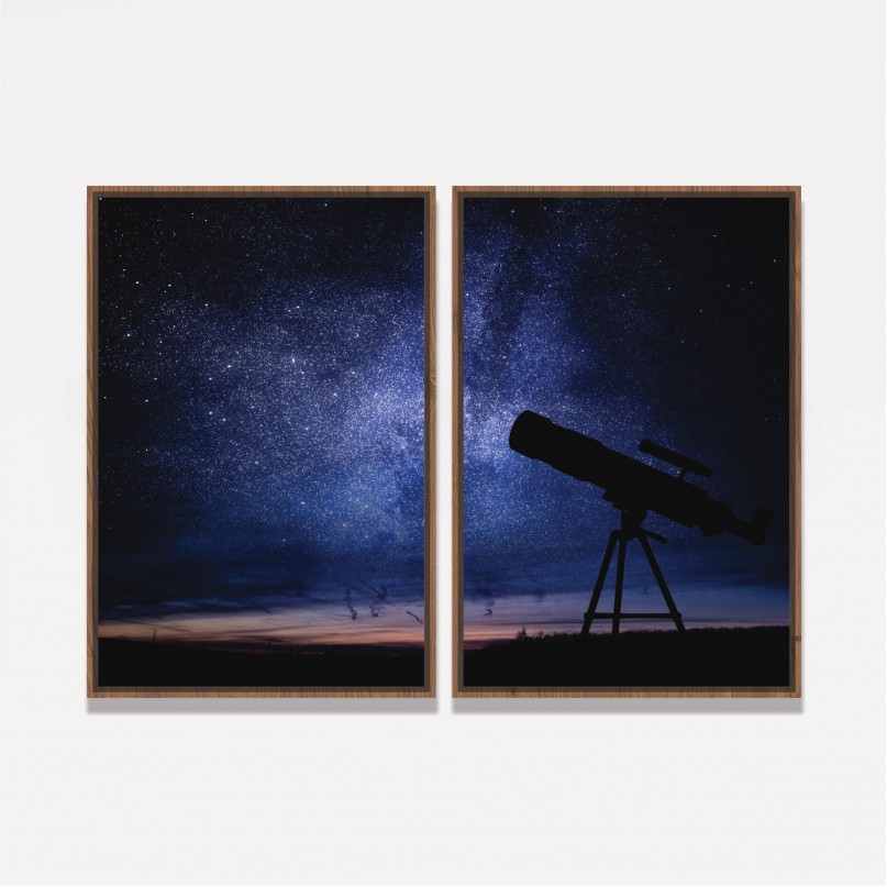 Kit Duo Telescópio Observação de Estrelas