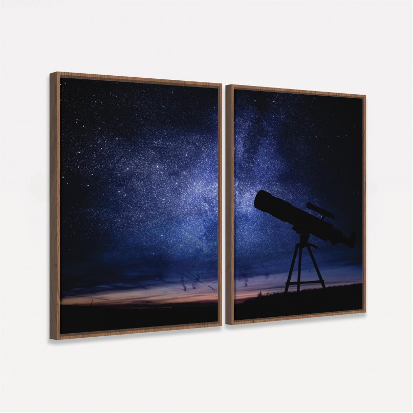 Kit Duo Telescópio Observação de Estrelas