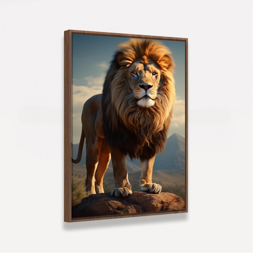 Quadro decorativo Leão Rei da Selva