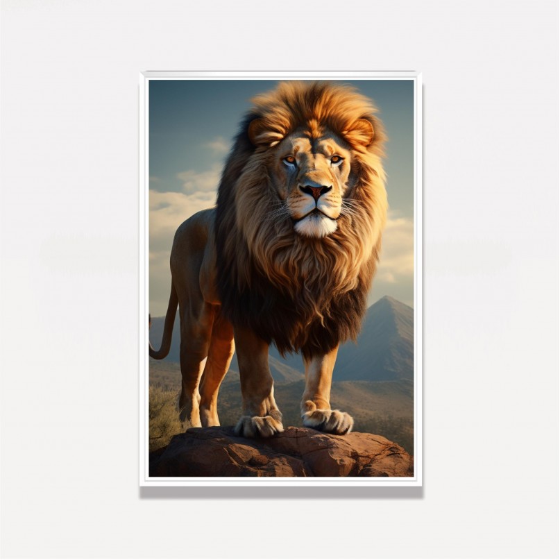 Quadro decorativo Leão Rei da Selva