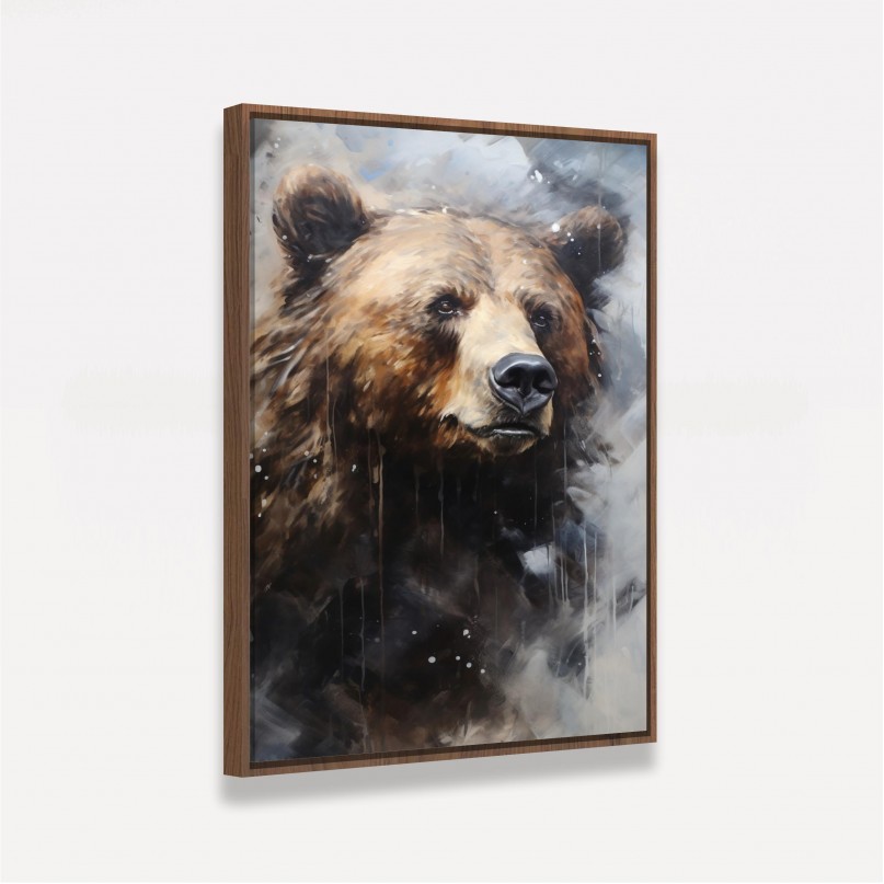Quadro Retrato do Urso Artístico