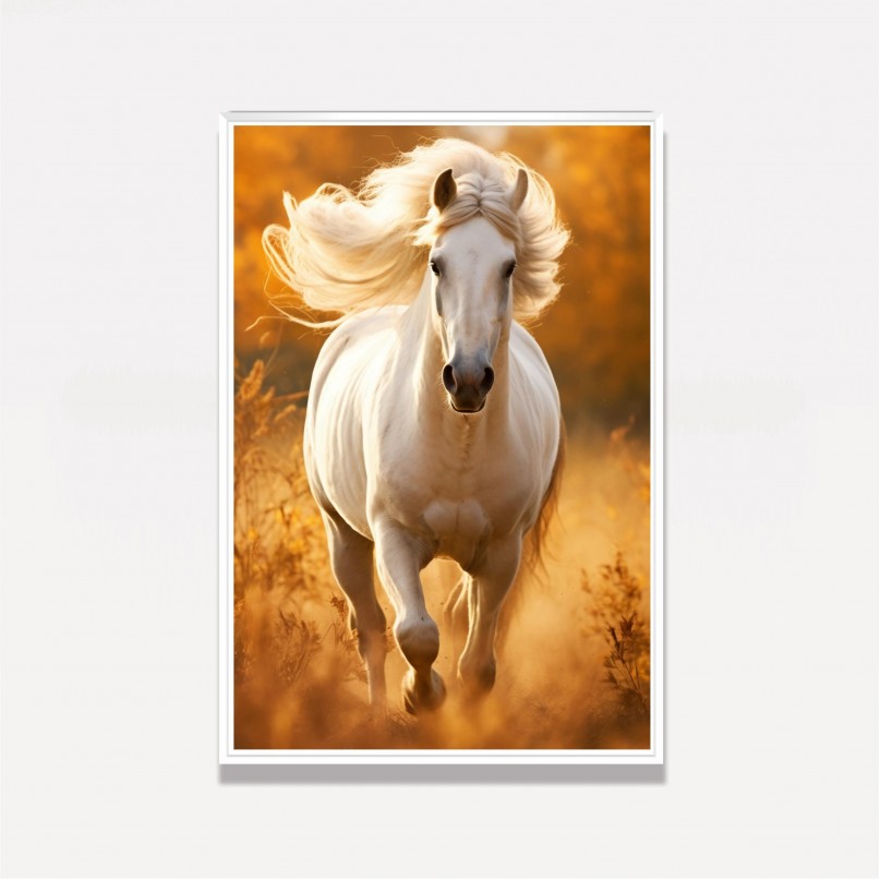 Quadro Cavalo Branco ao Galope