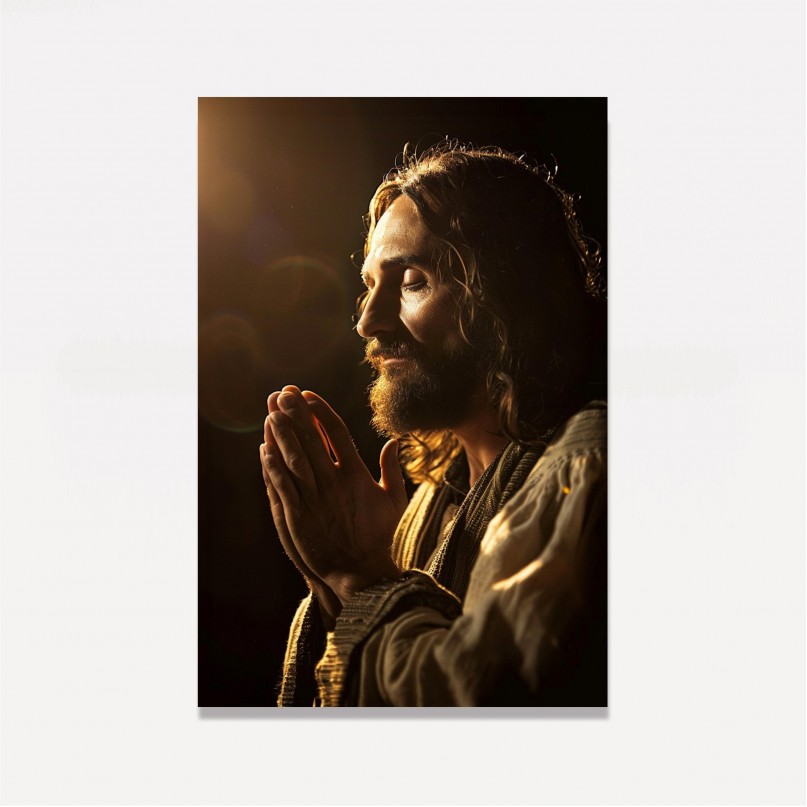 Quadro Adoração Jesus Cristo Oração
