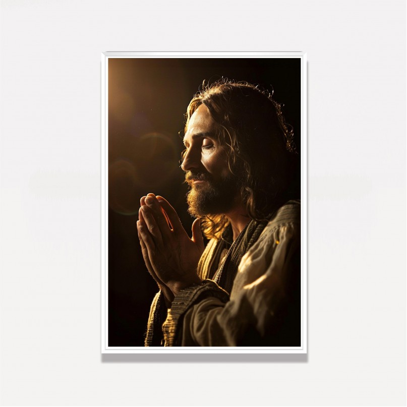 Quadro Adoração Jesus Cristo Oração