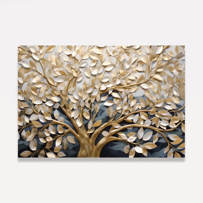 Quadro Árvore da Vida Luxury Arte Dourada