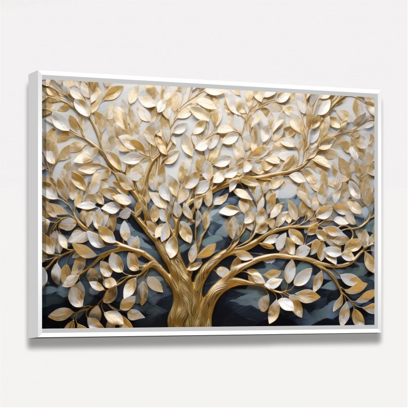 Quadro Árvore da Vida Luxury Arte Dourada