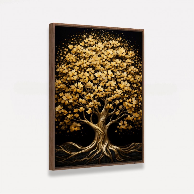Quadro Grandiosa Dourada Árvore da Vida