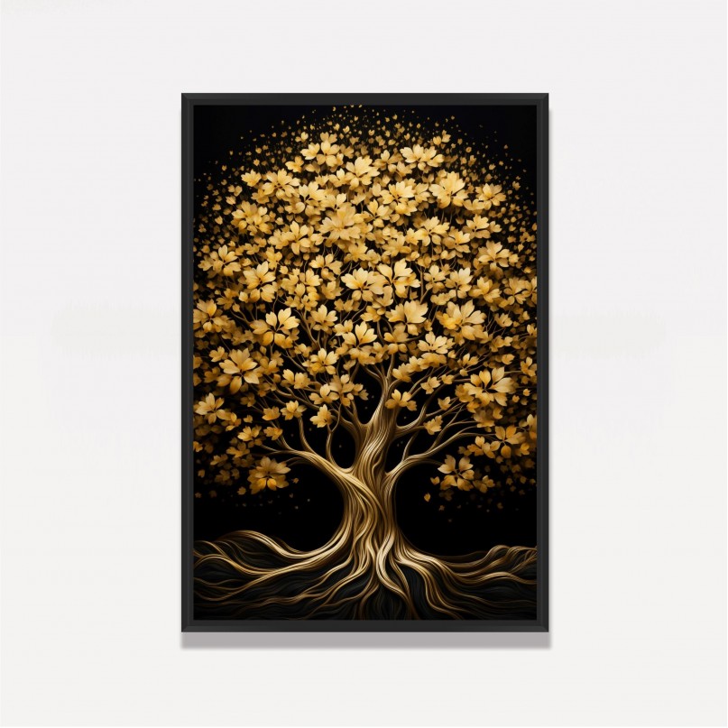 Quadro Grandiosa Dourada Árvore da Vida