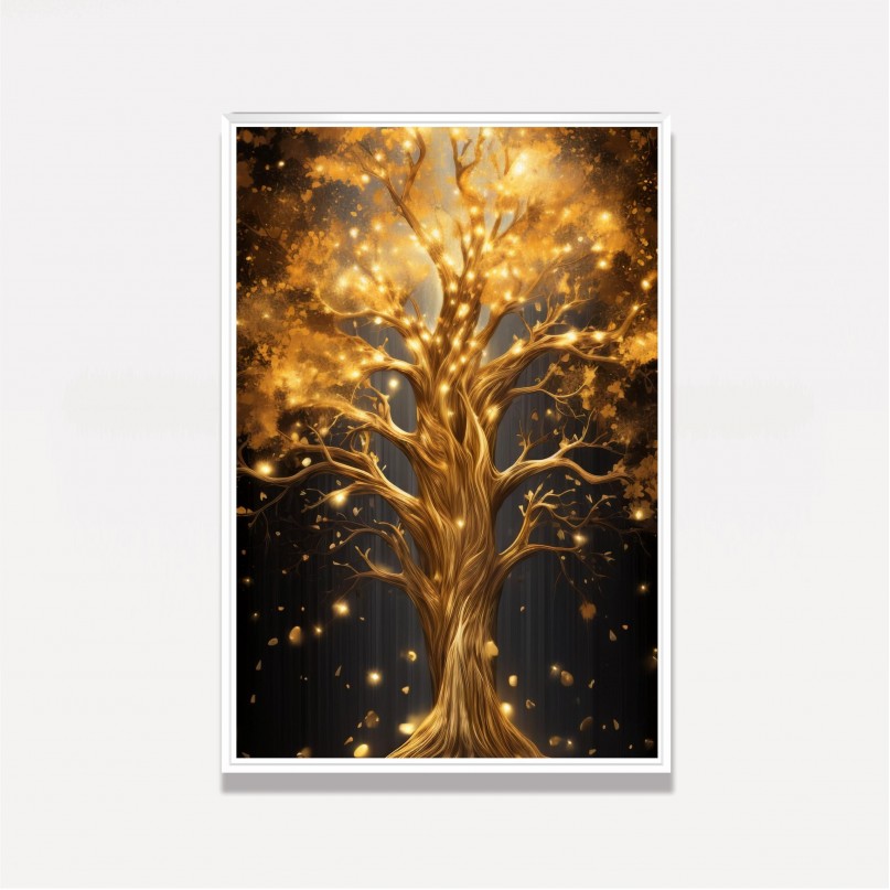 Quadro Árvore Dourada Arte da Vida