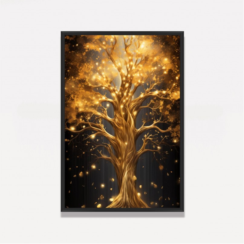 Quadro Árvore Dourada Arte da Vida