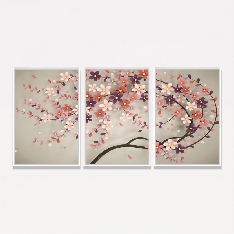 Quadro Árvore Flores de Cerejeiras decorativo - Cherry Blossom Tree