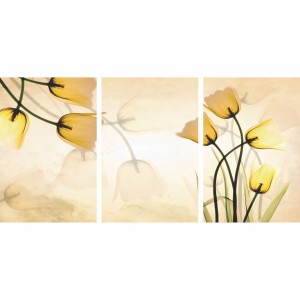 Quadro Flores Tulipas Amarelas Digital Moderno