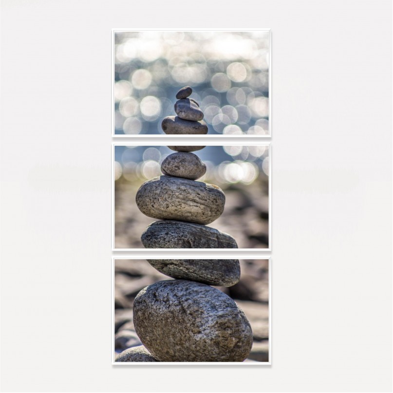Quadro Pedras do Equilíbrio - Paz Meditação