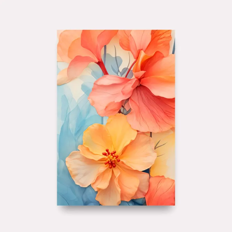 Quadro Flores Lindas Pintura Pétalas