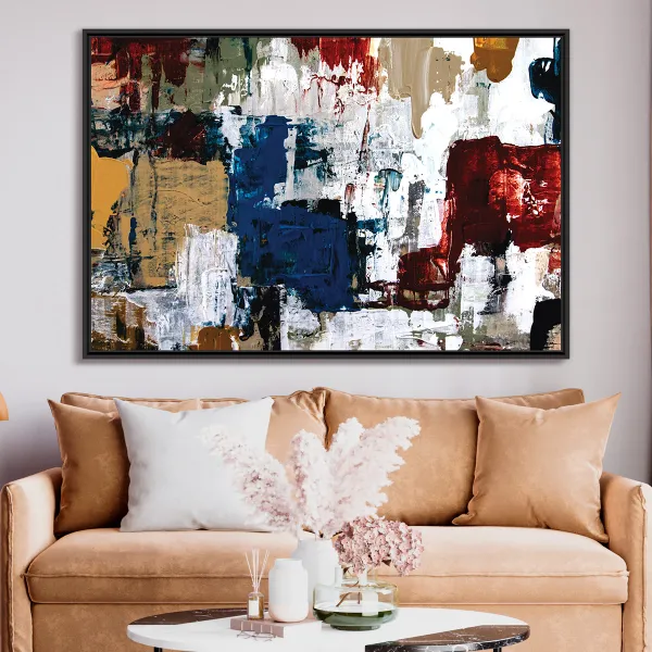 Quadro Abstrato Tons Terrosos Pintura Artístisca