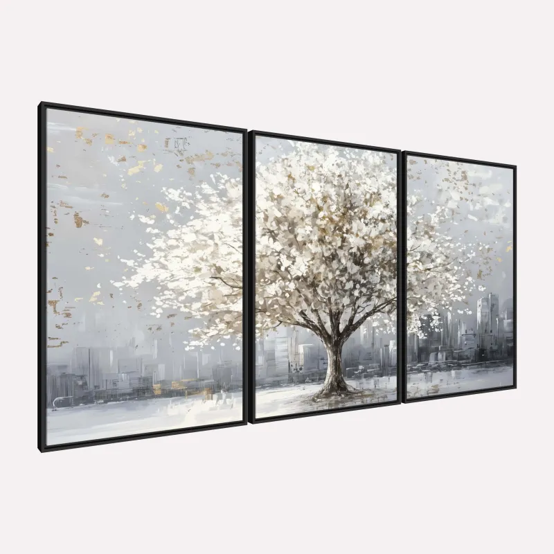 Quadro Abstrato Árvore da Serenidade Urbana