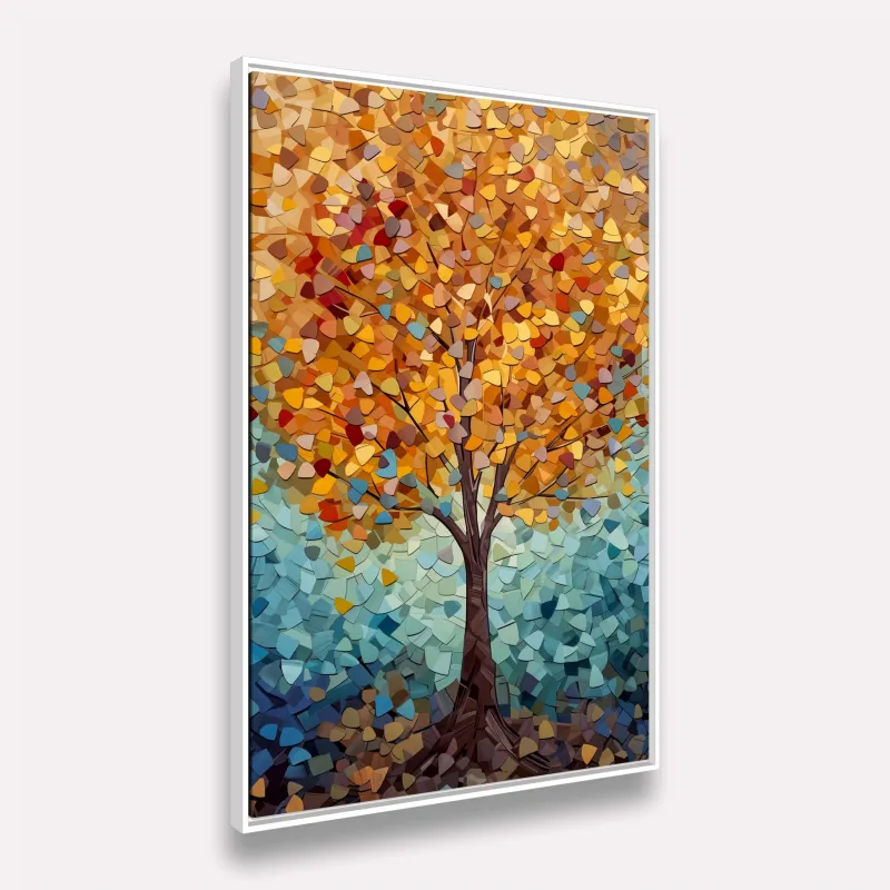 Quadro Árvore dos Sonhos Abstrato em Mosaico Colorido