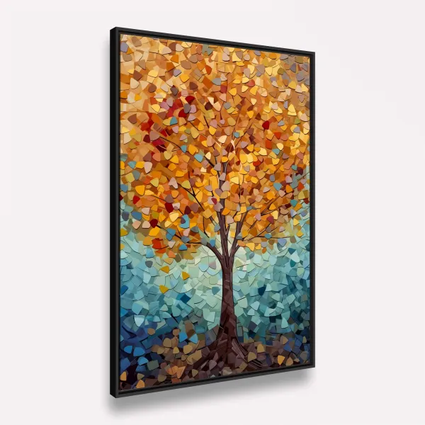 Quadro Árvore dos Sonhos Abstrato em Mosaico Colorido