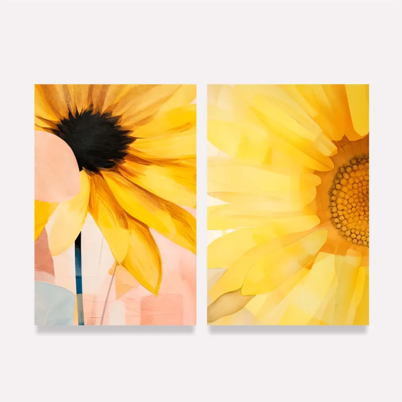 Quadro Floral Duo Artístico Flores de Girassol