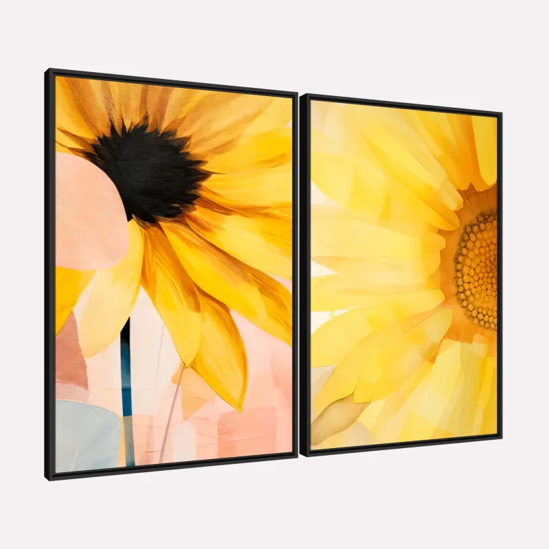 Quadro Floral Duo Artístico Flores de Girassol