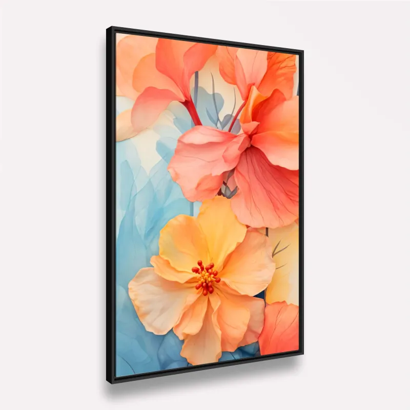 Quadro Flores Lindas Pintura Pétalas