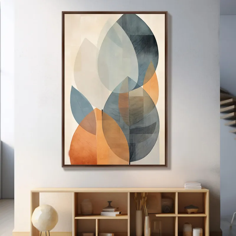 Quadro Folhagem Pintura Artística Abstrata