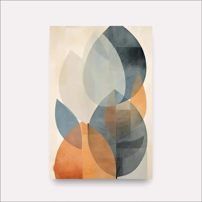 Quadro Folhagem Pintura Artística Abstrata