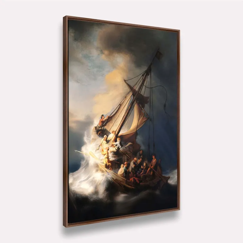 Quadro A Tempestade no Mar da Galileia de Rembrandt Van Rijn Releitura