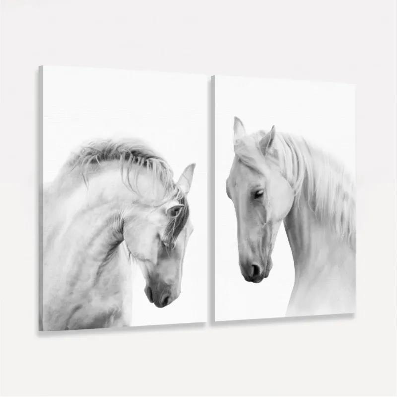 Quadro Cavalos Brancos Duo decorativo
