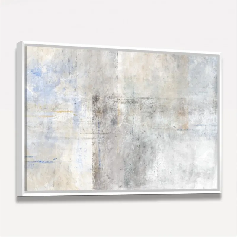 Quadro Abstrato Neutro Rústico