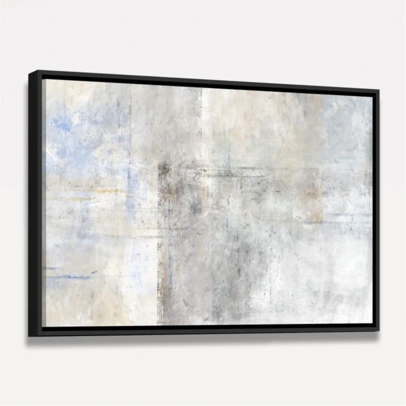 Quadro Abstrato Neutro Rústico