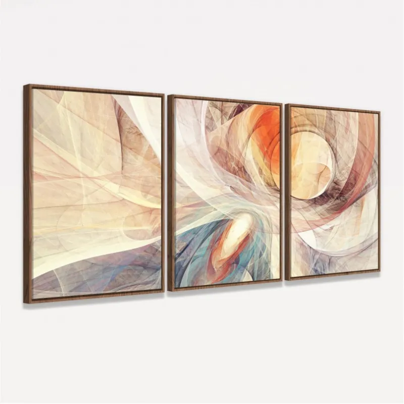 Quadro decorativo Abstrato Yin Yang Curvas Digital