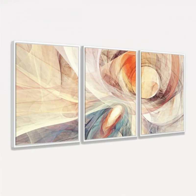 Quadro decorativo Abstrato Yin Yang Curvas Digital
