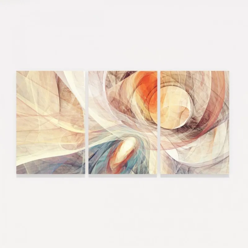 Quadro decorativo Abstrato Yin Yang Curvas Digital