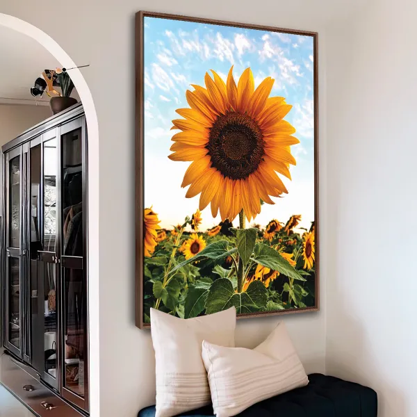 Quadro Flor de Girassol Ao Céu Azul - Amazing Sunflower