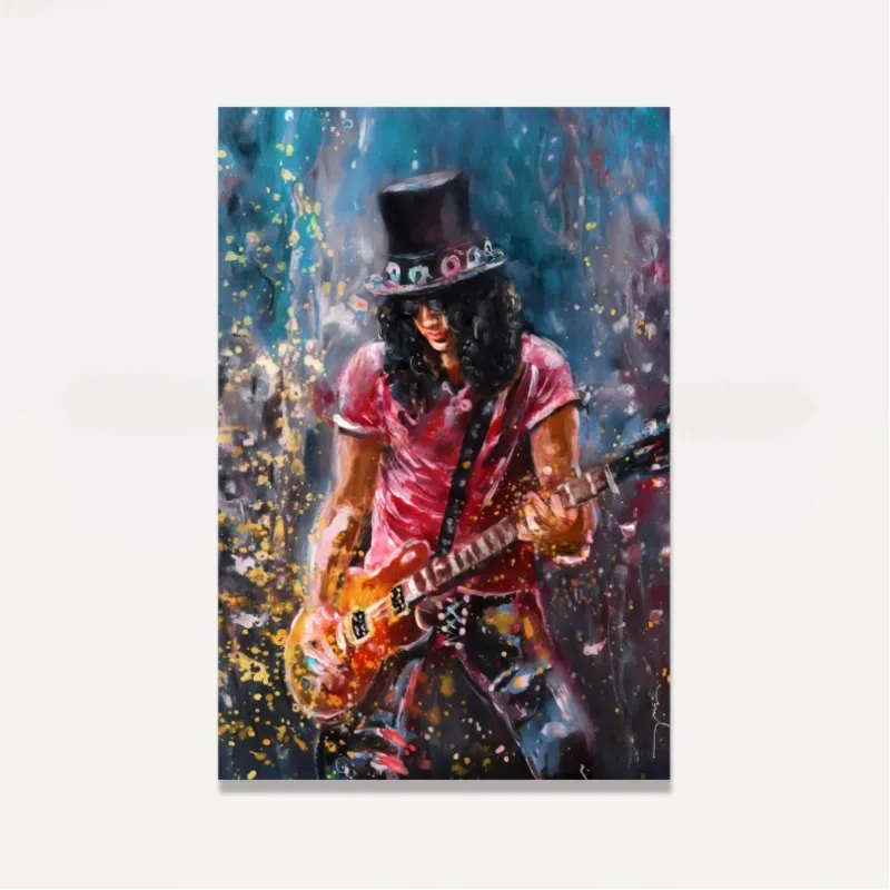 Quadro Slash Artístico - Guns N' Roses
